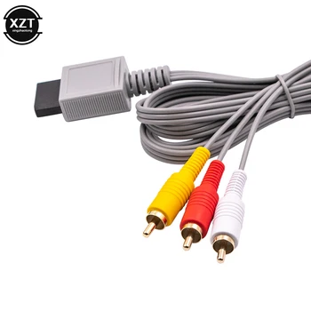 1.8 m 3 RCA кабел за конзолата, контролера на Nintendo Wii Аудио-Видео AV-Кабелите Композитни 480p Позлатени RCA кабел за Nintend Wii