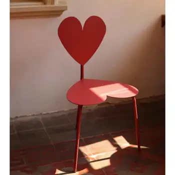 1 бр., джобно червен стол във формата на сърце, персонални изкуство, творчески реквизит за снимки, стол, Декорации за дома и на улицата