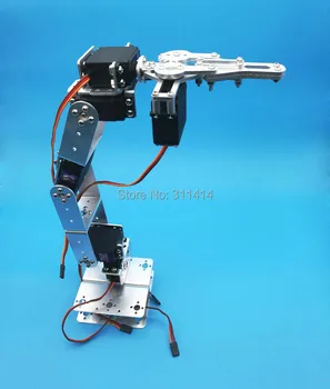 1 комплект Алуминиеви Робот 6 DOF Arm Механични Роботизирана Лост С Клипс За Закрепване на Ноктите Комплект С Сервоприводами Серво Horn За Arduino САМ Робот Parts