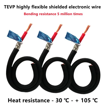1 м шнур кабел с верига съпротива TEVP 20-11 9 7 6 AWG, покрити с нитрилом от чиста мед, одножильный защитен електронен тел