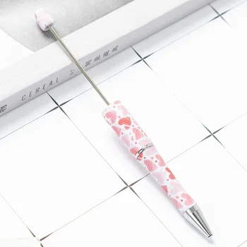 10 бр. Розово химикалка химикалка с мъниста 