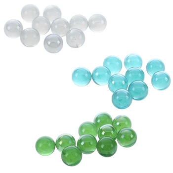 10 бр. стъклени мъниста 16 мм, панталони, стъклени мъниста, бижута, цветни късове, играчка прозрачна, зелена и светло синьо (3 комплекта)