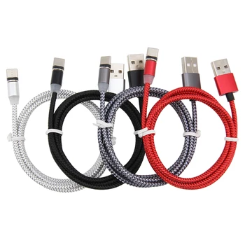 100 бр. Магнитен led USB кабел за iPhone Xs Max 8 7 6 и USB Type C Кабел и Micro USB Кабел за Samsung Xiaomi LG USB C-Тел
