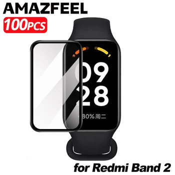 100 бр. на Филма, за Redmi Smart Band 2 Протектор на екрана 3D Извити Защитно Фолио за Xiaomi Redmi Band 2 TPU Гидрогелевая Филм