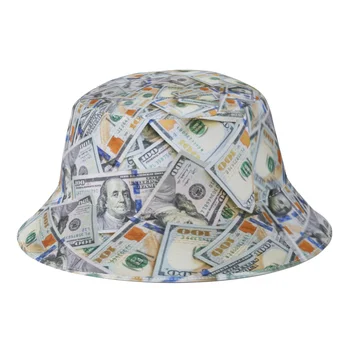 100-Доларова банкнота на САЩ, Рибарска шапка за момичета и момчета, страхотен паричен модел, есенна панама за пътуване, Gorros Panama, Защита От Слънцето