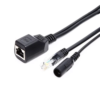 12 В -48 В POE кабел Пасивен инжектор хранене чрез rj-45 Ethernet Кабел-адаптер POE сплитер Източник на храна за IP камери