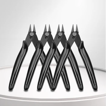 130мм преносим модел Sharp ножици черен диагонал на пластмасови дюзи клещи електронни клещи електронни клещи режещ инструмент съвети 