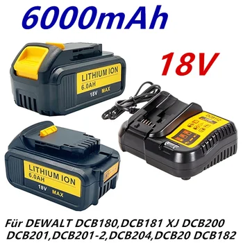 18 от 6000 mah Литиево-йонна батерия DCB180 Akku за DEWALT DCB180, DCB181 XJ DCB200, DCB201, DCB201-2, DCB204, DCB20 DCB182