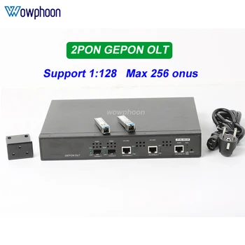 2 PON olt подкрепа gepon olt fttx onu ftth 2 порт на olt, включително модули 2sfp px20 + pon web snmp cli GBIC Оптичен обзавеждане