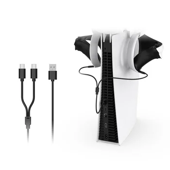 2 в 1 USB кабел за зареждане на PS VR2 PS5 Дръжка Type-C Интерфейсния Кабел За Зареждане на Здрав Кабел Преносими Игрови Аксесоари