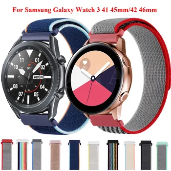 20/22 мм, Найлонов ремък за Samsung Galaxy Watch 3 45 41 мм/42 46 мм/Active 2 40 Каишка за часовник Гривна Каишка за Galaxy Watch 4/5 40 44 мм