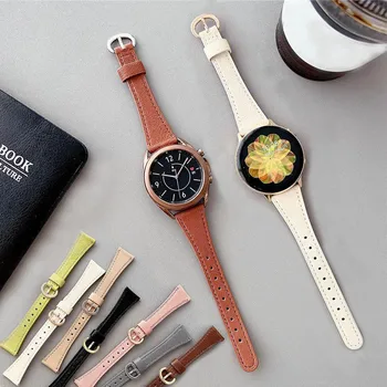 20 мм, 22 мм и кожена каишка за часовник Samsung Galaxy Watch Active 2 Active 3 Gear S3 каишка за часовник гривна за Huami Amazfit Bip Band