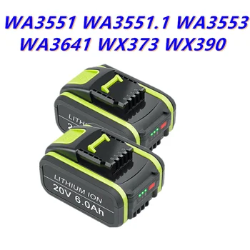 20 от 6000 mah Литиево-йонна Замяна Акумулаторна Батерия за Worx WA3551 WA3553 WX390 WX176 WX550 WX386 WX373 WX290 WX800 WU268