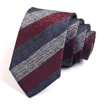 2020 Нов дизайн, джентълменско бизнес вратовръзка на ивици с дължина 7 см, висококачествени Модни официални вратовръзки за мъжете, бизнес облекло, работно вратовръзка