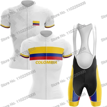 2023 Дамски Дрехи за колоездене в Колумбия, Летен Комплект от Джърси за велоспорта, Женска Риза, за да шоссейного под наем, Костюм с къси ръкави, къси Панталони с велосипеди нагрудником