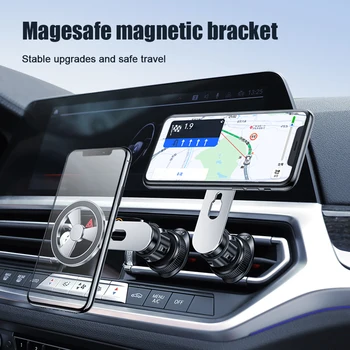 2023 Магнитно закрепване за мобилен телефон iPhone 14 13 12 Pro Max Mini, универсален автомобилен притежател на мобилен телефон на магнит, GPS-скоба за Magsafe