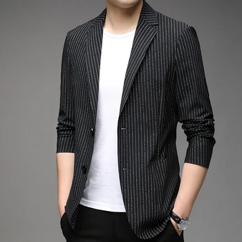 2023 Престижно мъжко кожено яке, бутик, нова красива корейска версия на модни кожени якета, ежедневни оборудвана костюм M-4XL