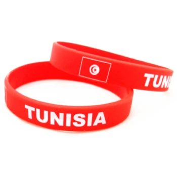 300 бр. Знамена на страните Тунис Гумени каишки Силиконови гривни