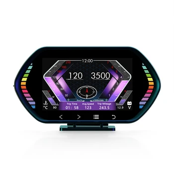 4,5-инчов цифров дисплей със сензорен бутон, осветление, температура на водата, с турбина, цифрово инклинометром, умен GPS-скоростомера