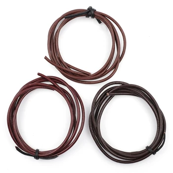 4 мм истински кръгла кожена багажа въже ремък кабел направи си САМ гривна изводи въже плитка на струните мултифункционални ръчни аксесоари