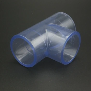 40 мм ID Прозрачен равен Чай Връзка на тръбите от PVC Фитинг за тръба Адаптер за поливане на градината Аквариумный аквариум