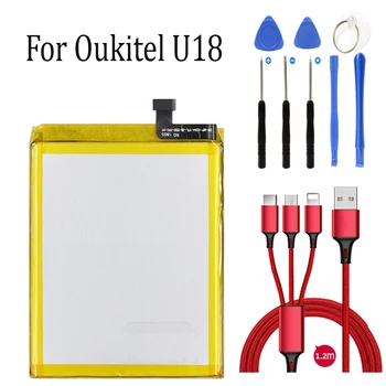 4050 mah 100% нов за Oukitel U18 батерия + USB кабел + комплект инструменти