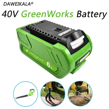 40V 18650 Литиево-йонна Акумулаторна Батерия 40V 6000mAh за GreenWorks 29462 29472 29282 G-MAX GMAX Косачка, електрически инструменти и Батерия