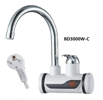 473-BD3000W-C, Кран миг подаване на топла вода с цифров дисплей, кран бързо електрическо подгряване на вода, с Вграден кран за подаване на електрическа подгряващата вода