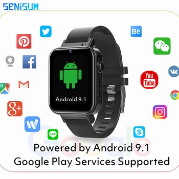 4G LTE Смарт Часовник-Телефон, GPS, 4 GB и 128 GB Камера 5MP Face ID WIFI Smartwatch Мъжки Android 9,1 IP68 Водоустойчив За Xiaomi Huawei IOS