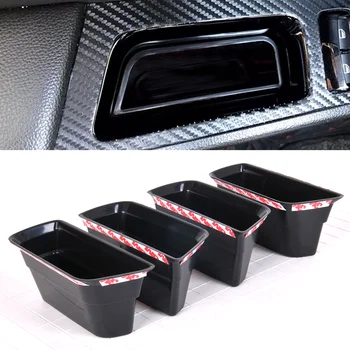 4x Кутия за съхранение на предния задната част на вътрешната врата на кола, калъф, дръжка, джоб за употреба, аксесоари, подходящи за Ford Fusion Mondeo 2013 2014 2015