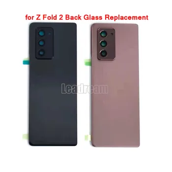 5 бр. оригинално задно стъкло за Samsung Galaxy Z Fold 2 5G Z Fold2 F916, стъкло на задния капак на корпуса на батерията с обектива на камерата