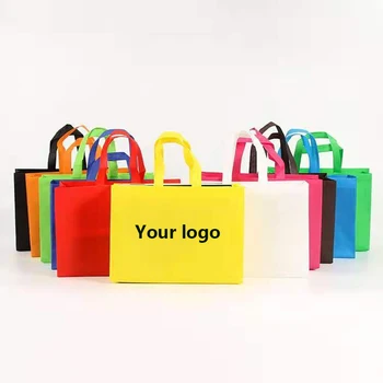 500 бр., чанти с логото на поръчка за малкия бизнес, тъкани торби-тоут за пазаруване, чанта-тоут за хранителни стоки