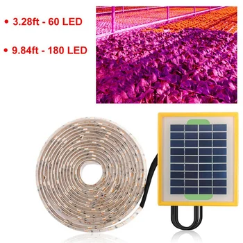 5W 5V Solar LED Plant Growth Light Strip Пълен Набор от Led Слънчеви Панели Изпълва Светлинна Ивица Вътрешно Осветление