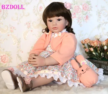 60 см Силиконова кукла-Реборн, играчки за момичета, vinyl принцеса, дете Bebe Бонекас, подарък за дете, за рожден Ден, играчка за игра у дома