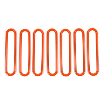 7 бр. Оранжев Капак, Въздух, отдушник, декоративна тампон, стикер за Jeep Wrangler JK 2007-2017