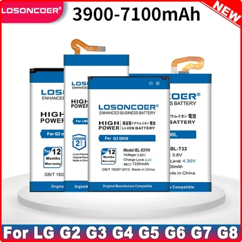 7100 mah Батерия За LG G2 G3 G4 G5 G6 G7 Батерия G7 + G7ThinQ LM G710 LMG820QM7 G600L G600S H868 VS999 V32 VS986 D858 D855 D620