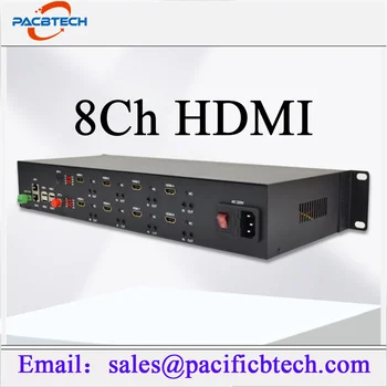 8-канален HDMI + 8-канален стереозвук + 4KVM Оптичен конвертор Однорежимный Singel fiber 10km HDMI, оптичен разклонител