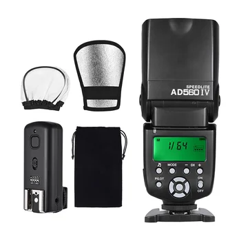 Andoer AD560 IV 2.4 G Безжична Универсална Вградена светкавица Speedlite Slave Light GN50 с Рассеивателем Стартиране на светкавица за огледално-рефлексни фотоапарати