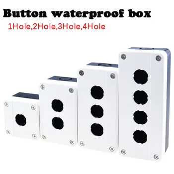 B01/2/3/4 дупка кнопочного прекъсвач бял блок за управление бутон за аварийно спиране скоростната смяна на пылезащитная и водоустойчив пластмасова кутия 22 мм