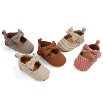 Baywell/пролет-есен памучен обувки за малки момичета, предходцы за деца, скъпа обувки с лък, детски първите проходилка с мека подметка от 0 до 1 година