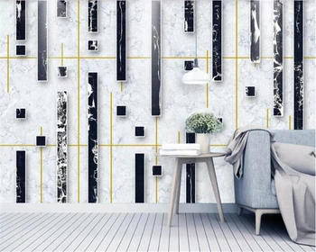 beibehang Потребителски тапети стенопис 3d съвременната мода златна клетчатая геометрична нова китайска фонова стенни хартия