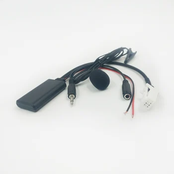 Biurlink За Nissan Altima Qashqai TIIDA 150 см Радиото в автомобила 8Pin Bluetooth 5,0 AUX аудио кабел с Микрофон Адаптер Хендсфри
