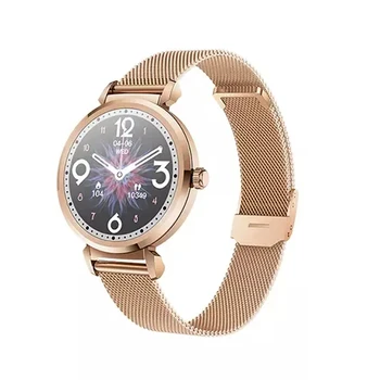 BlueNEXT женски smart-часовници, водоустойчиви часовници IP68 с диагонал 1,09 инча, кръгли смарт гривни за фитнес