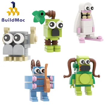 BuildMoc Мини-версия на My Singing Припев, набор от градивни елементи, прекрасна песен фигурки на чудовища, тухли, играчката 