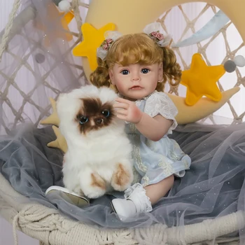 CUAIBB 50 СМ Reborn Baby Doll Новородено Реалистична Кукла на цялото Тяло Силиконова Реалистична Кукла За най-Малките Момичета Подарък за рождения Ден На една Истинска Мека