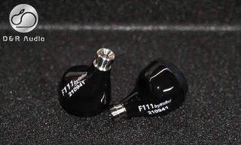 D & R AUDIO F111 одноблочные подвижни железни опънат универсални слушалки в ушите hifi черен цвят game