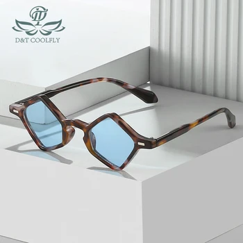 D & T 2023, Нови модни слънчеви очила с форма на диамант, жени, Мъже, боядисана дограма за лещи, Марка дизайнерски обувки, трендови очила с UV400