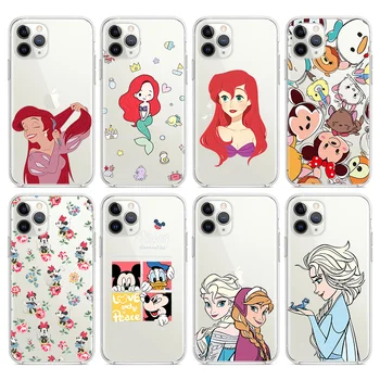 Disney Minnie Mouse Love Сладко За Apple iPhone 13 12 11 mini 8 7 6S 6 XR XS X 5 5S SE 2020 Pro Max Plus Прозрачен Калъф За вашия Телефон