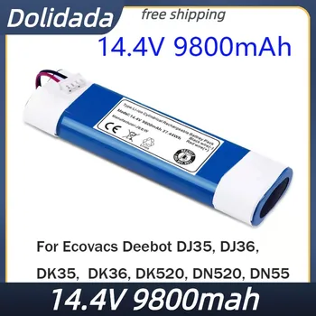 Ecovacs – Аспиратор Deebot 14,4 v, Литиеви батерии DJ35, DJ36, DK35, DK36, DK520, DN520, DN55, Сертификат UL