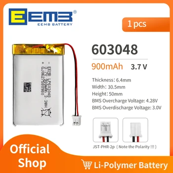 EEMB 603048 Батерия 3,7 На 1200 mah, Литиево-Полимерна Батерия За Видеорегистратора, Фенерче, Bluetooth говорител, GPS, Камера